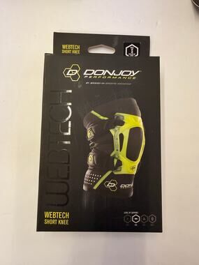 DONJOY PERFORMANCE Webtech Short Knee Brace (Slime Green, Small)